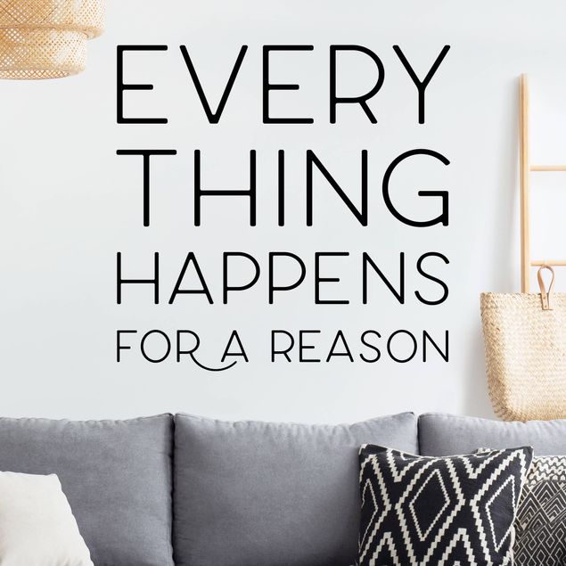 Wall stickers quotes Everything Happens For A Reason