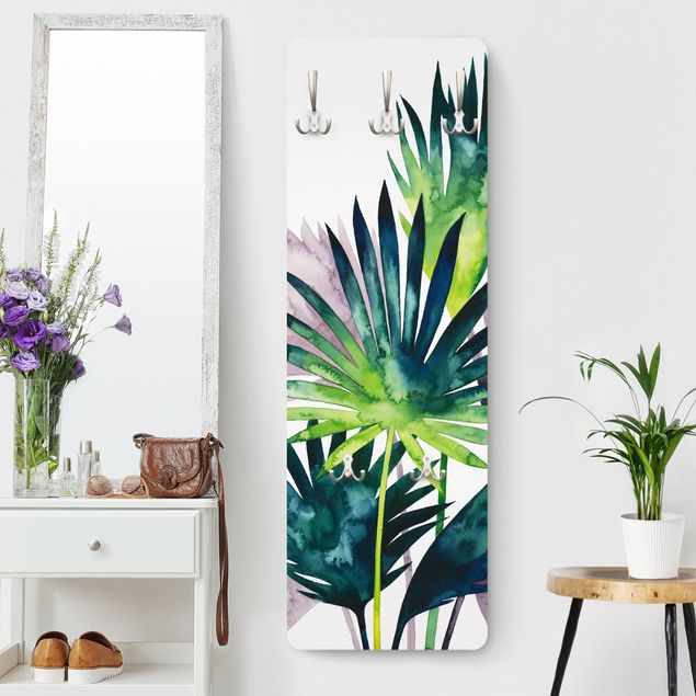 Wall mounted coat rack flower Exotic Foliage - Fan Palm