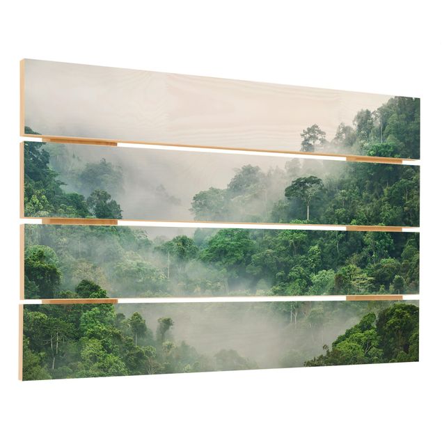 Prints on wood Jungle In The Fog