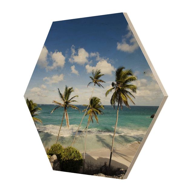 Wood photo prints Beach Of Barbados