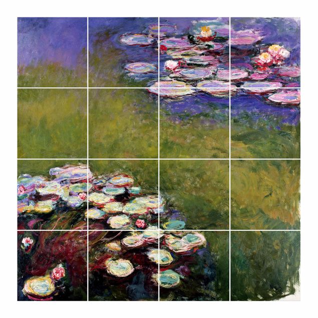 Tile films green Claude Monet - Water Lilies