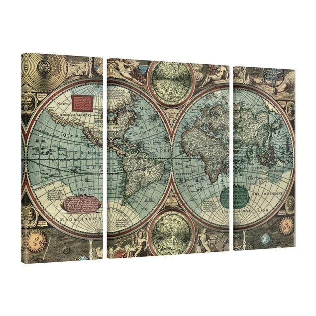 Canvas prints maps The Old World