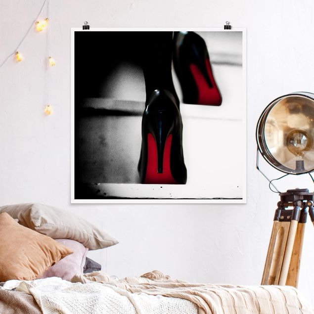 Black and white poster prints High Heels In Red