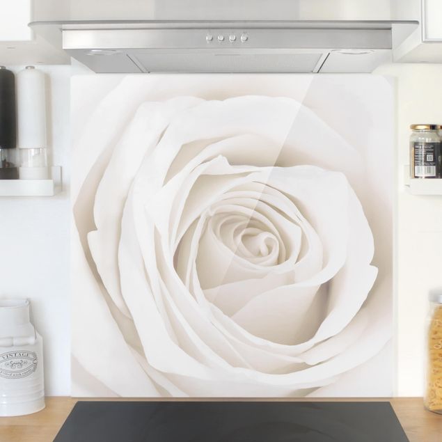 Kitchen Pretty White Rose