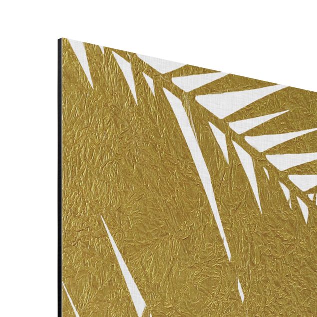 Prints flower View Through Golden Palm Leaves