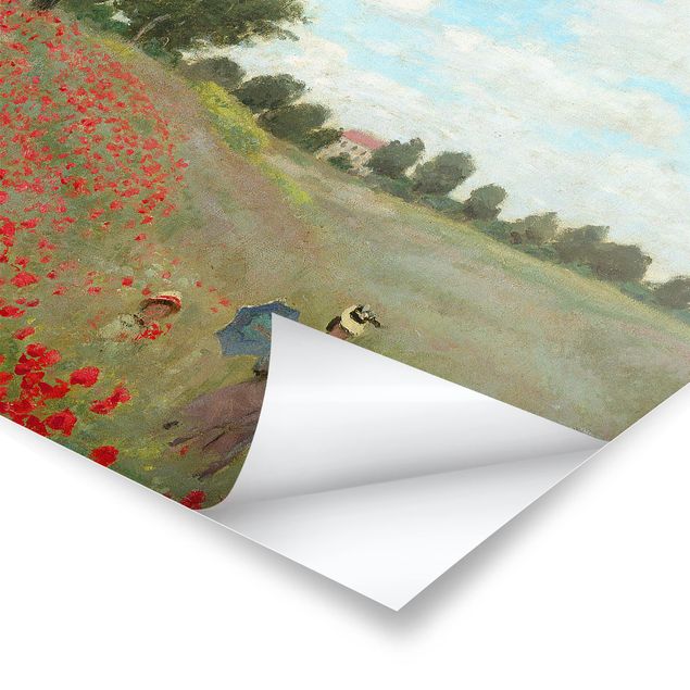 Art posters Claude Monet - Poppy Field Near Argenteuil