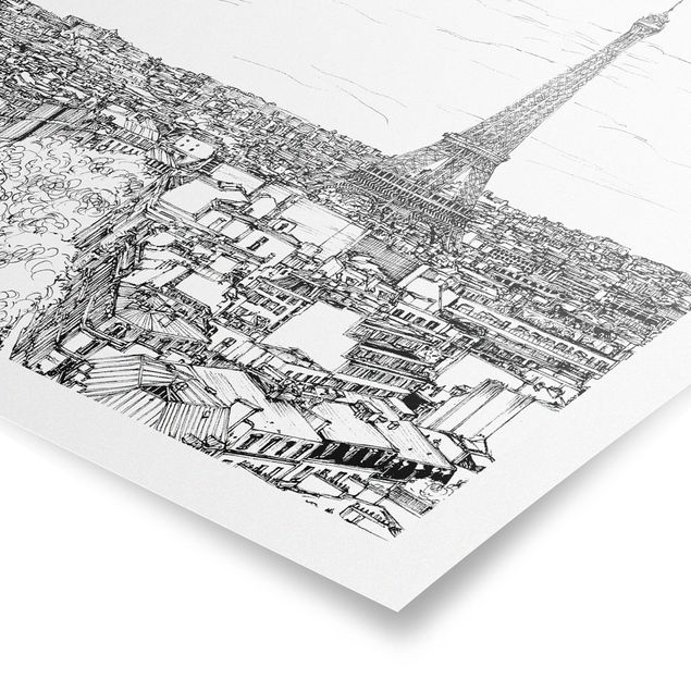 Skyline prints City Study - Paris
