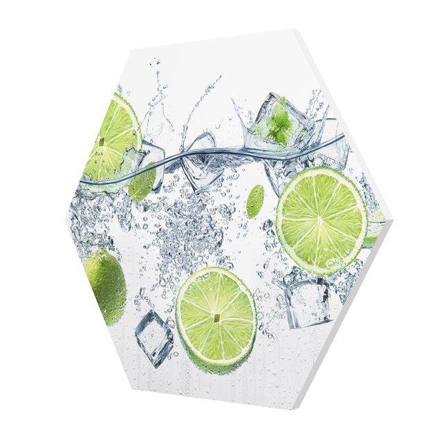 Hexagon photo prints Refreshing Lime