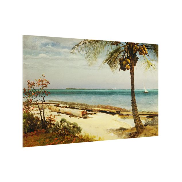 Glass splashback art print Albert Bierstadt - Coast In The Tropics