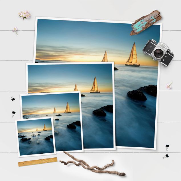 Prints nature Sailboats On the Ocean