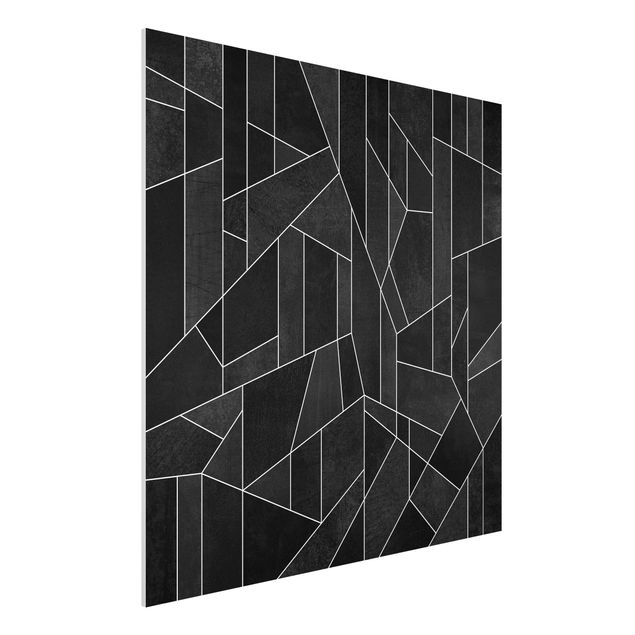Art prints Black And White Geometric Watercolour