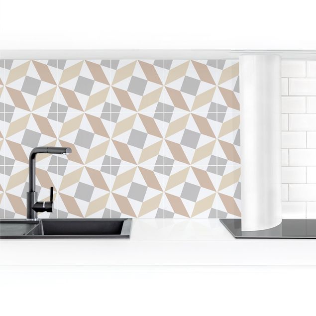 Kitchen splashback abstract Geometrical Tiles - Fano