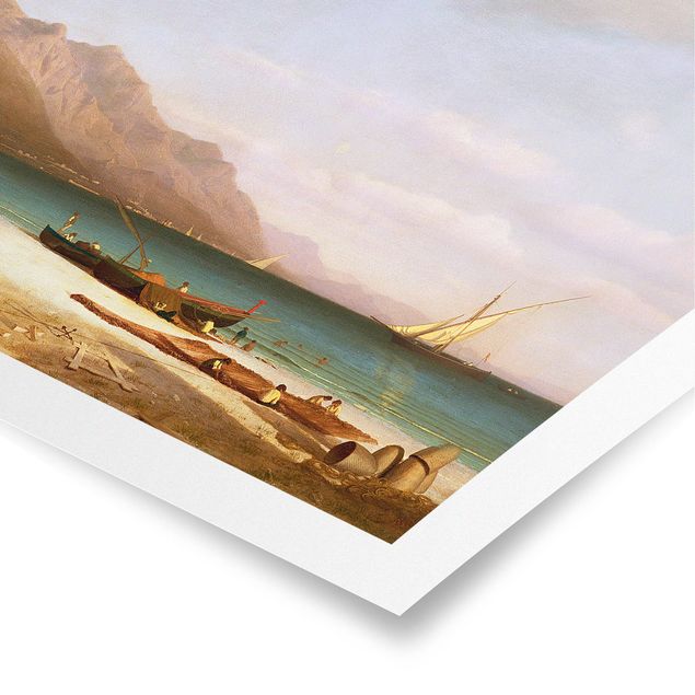 Golf pictures framed Albert Bierstadt - Bay of Salerno