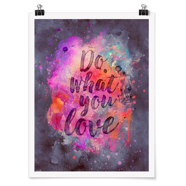 Quote wall art Colourful Explosion Do What You Love
