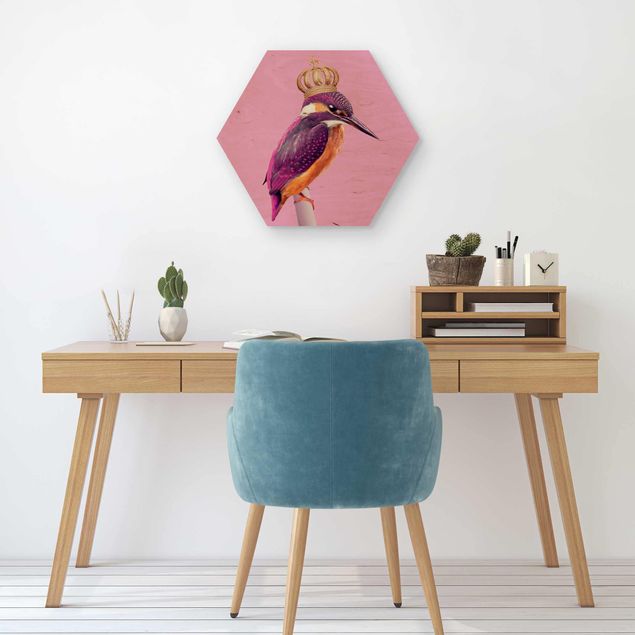 Jonas Loose Art Pink Kingfisher With Crown