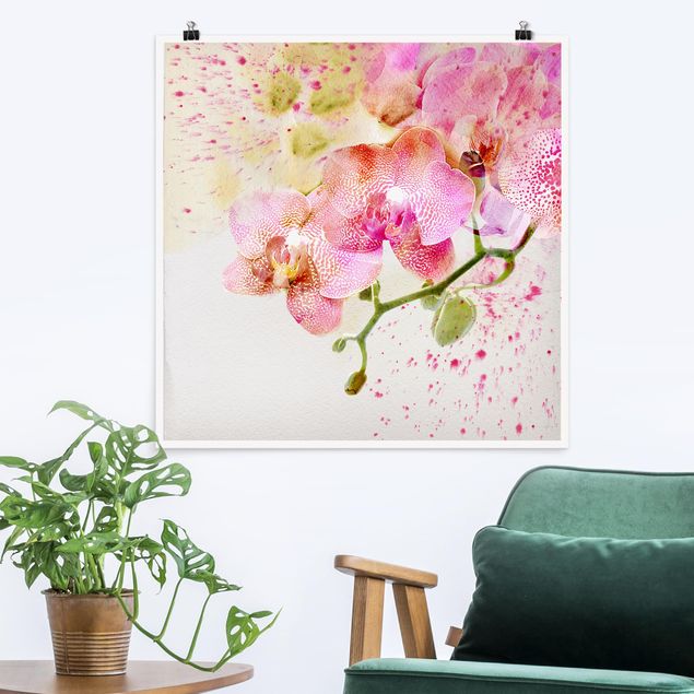 Orchid wall art Watercolour Flowers Orchids