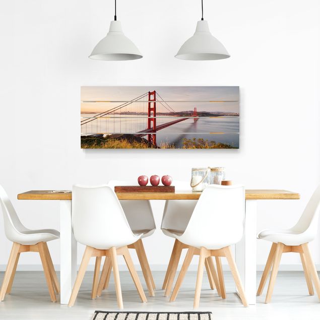 Wood prints Golden Gate Bridge In San Francisco