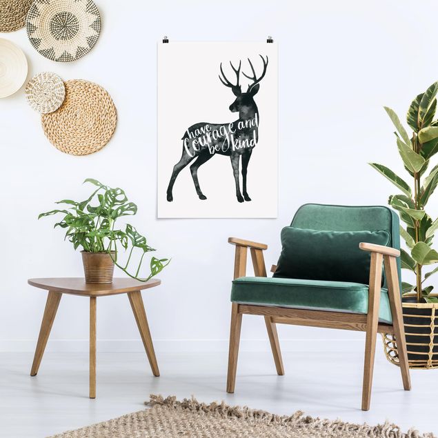 Deer canvas Animals With Wisdom - Hirsch
