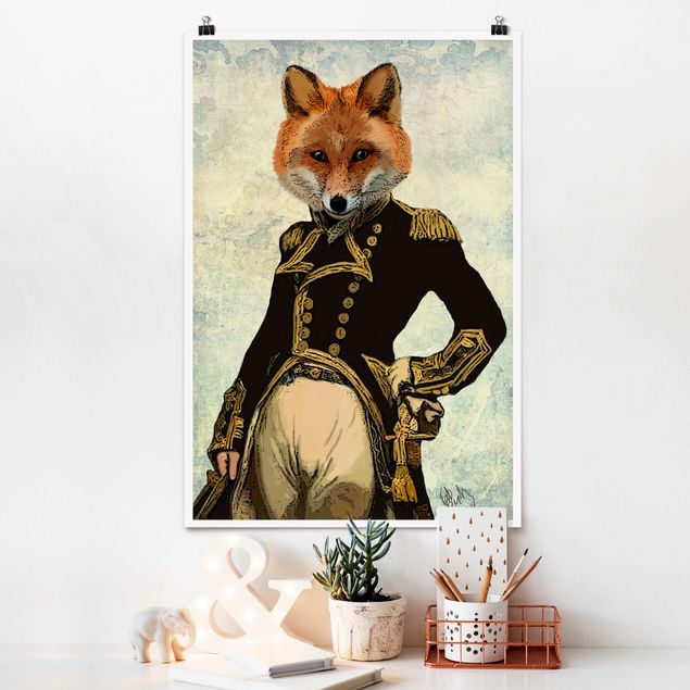 Kitchen Animal Portrait - Fox Admiral
