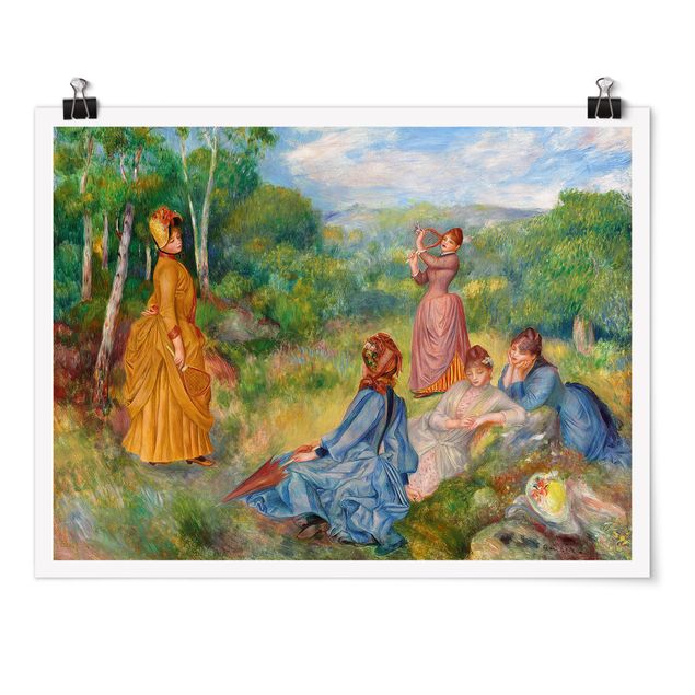 Landscape canvas prints Auguste Renoir - Young Ladies Playing Badminton