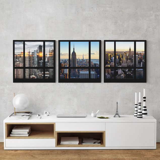 New York skyline canvas Window Views Of New York