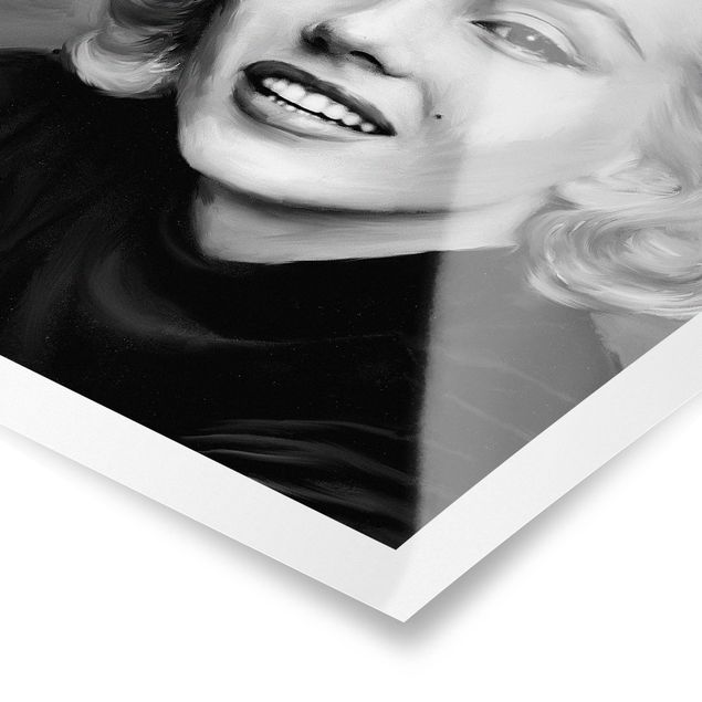 Grey canvas wall art Marilyn In Private
