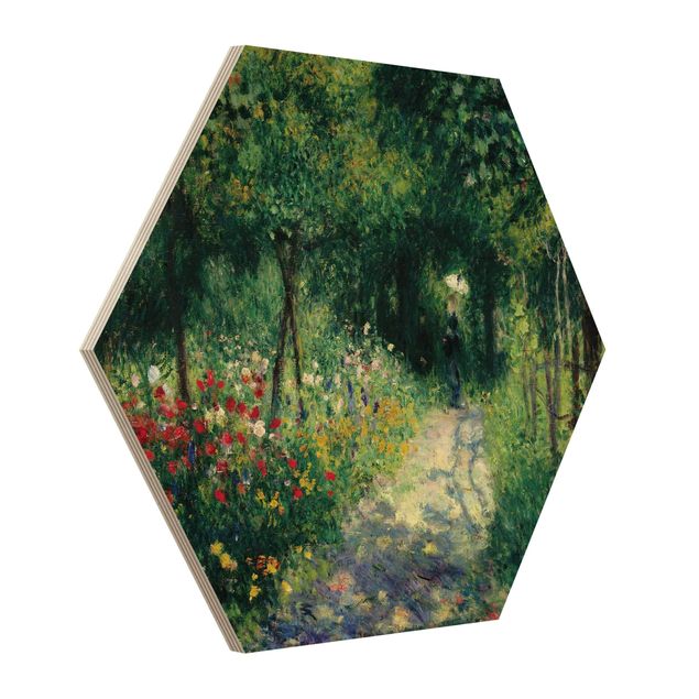 Wood prints landscape Auguste Renoir - Women In A Garden