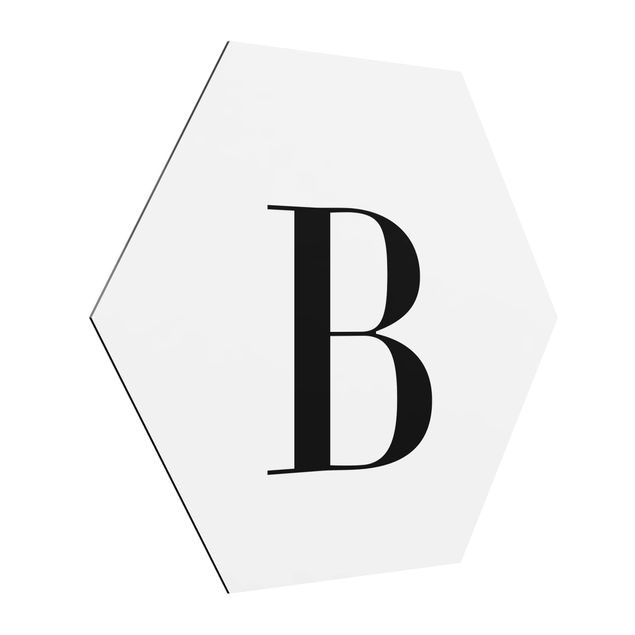 Alphabet poster printable Letter Serif White B
