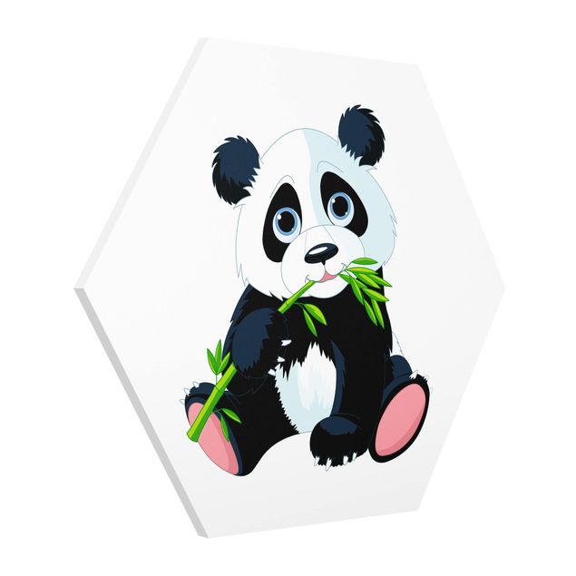 Nursery wall art Nibbling Panda