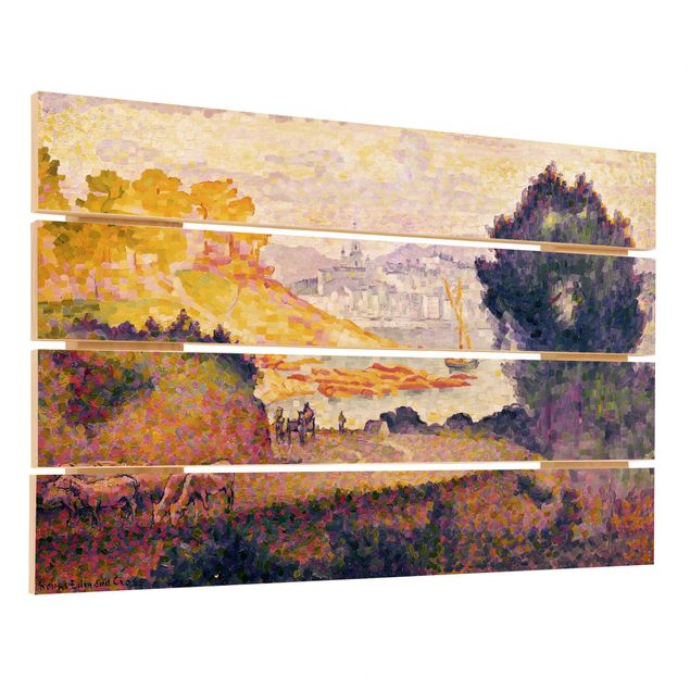 Wood prints landscape Henri Edmond Cross - View of Menton