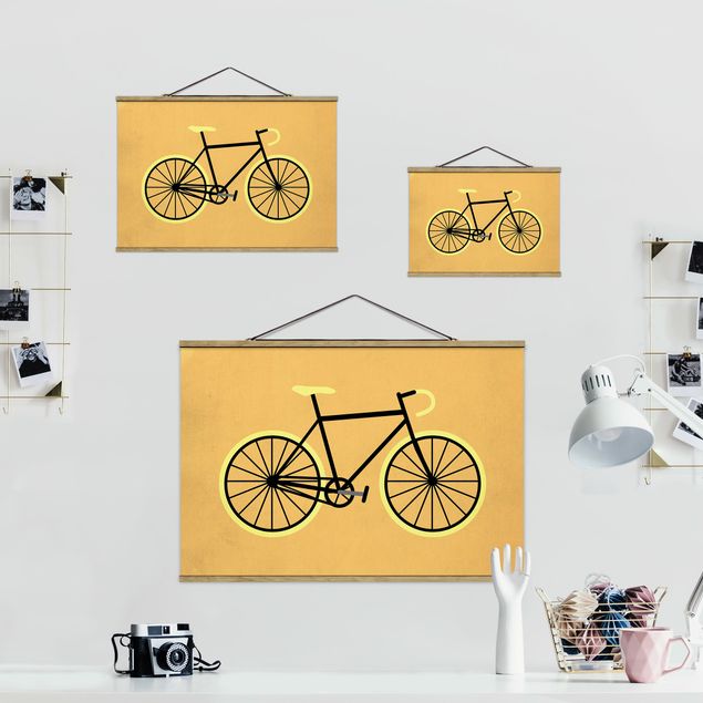 Prints Bicycle In Yellow