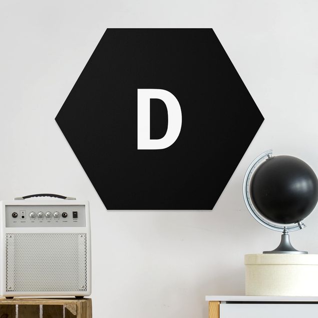 Quote wall art Letter Black D