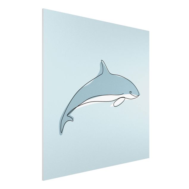 Prints fishes Dolphin Line Art