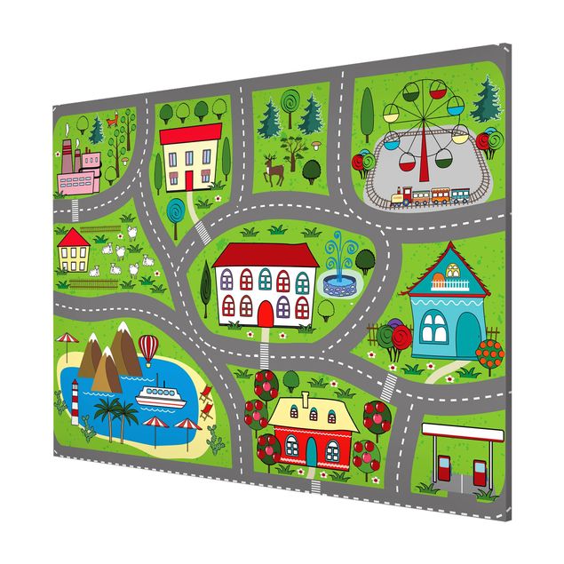 Prints car Playoom Mat Smalltown - A Trip To The Countryside