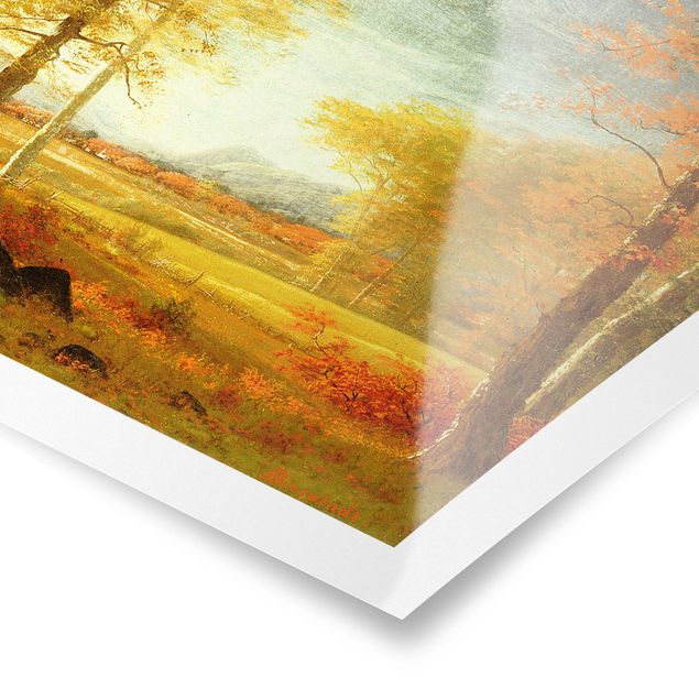 Romanticism style Albert Bierstadt - Autumn In Oneida County, New York
