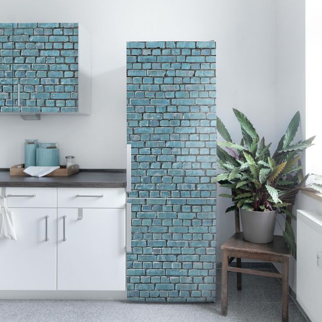 Kitchen Brick Tiles Turquoise