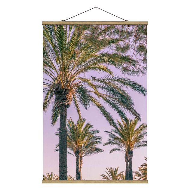 Floral canvas Palm Trees At Sunset