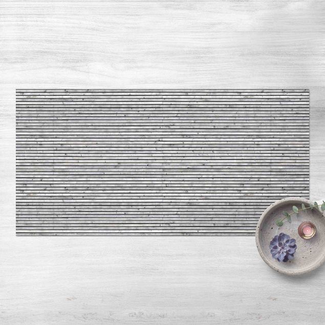 outdoor patio rugs Wooden Wall With Narrow Strips Black And White