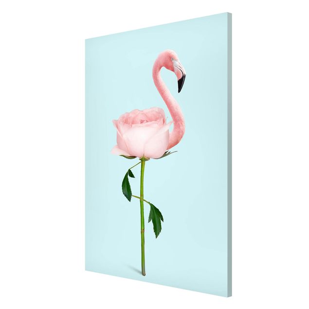 Flower print Flamingo With Rose