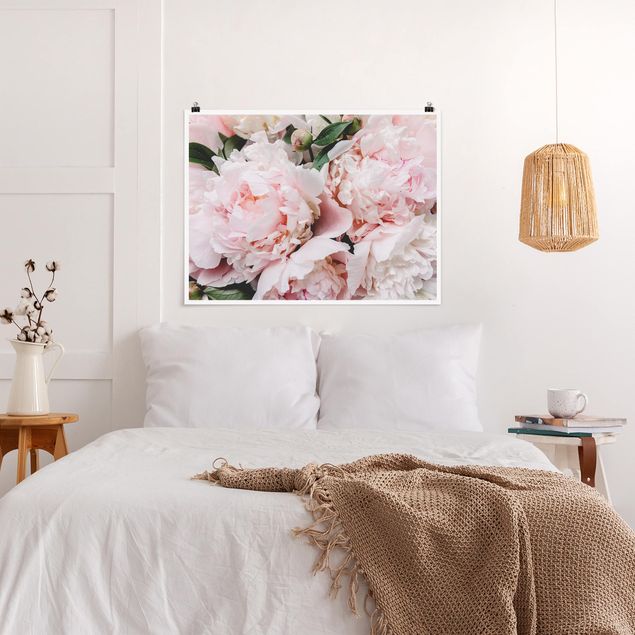Floral picture Peonies Light Pink