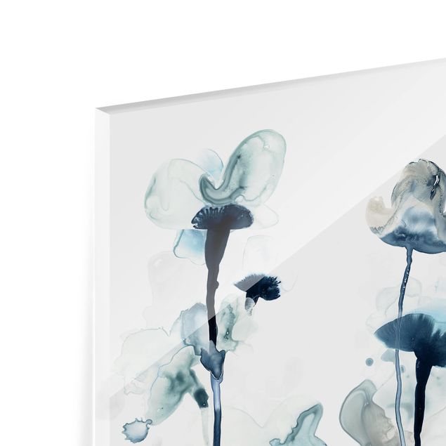 Glass Splashback - Midnight Bloom Trio - Landscape 2:3