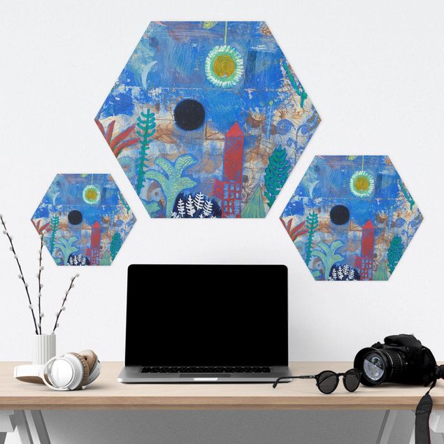 Hexagon photo prints Paul Klee - Sunken Landscape