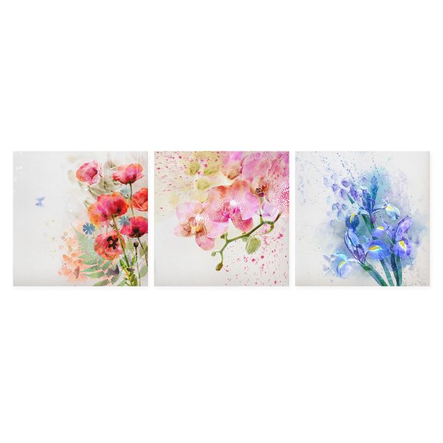Prints Watercolour Flower Trio