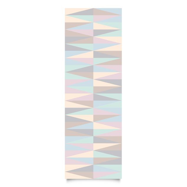 Adhesive films for furniture cabinet Triangles In Pastel Colours