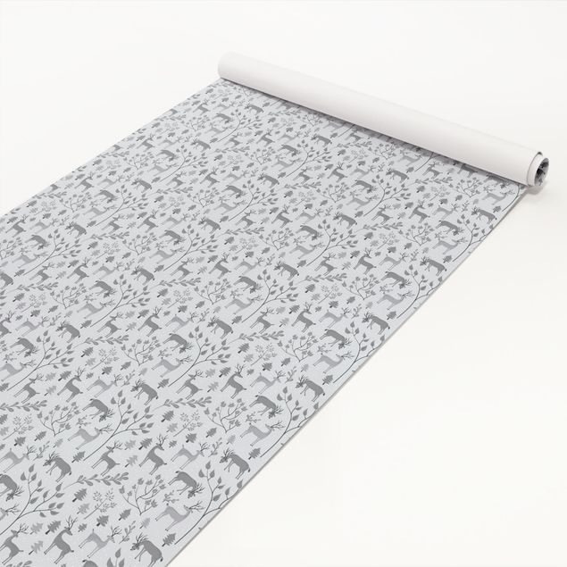 Adhesive films patterns Sweet Deer Pattern In Different Shades Of Grey