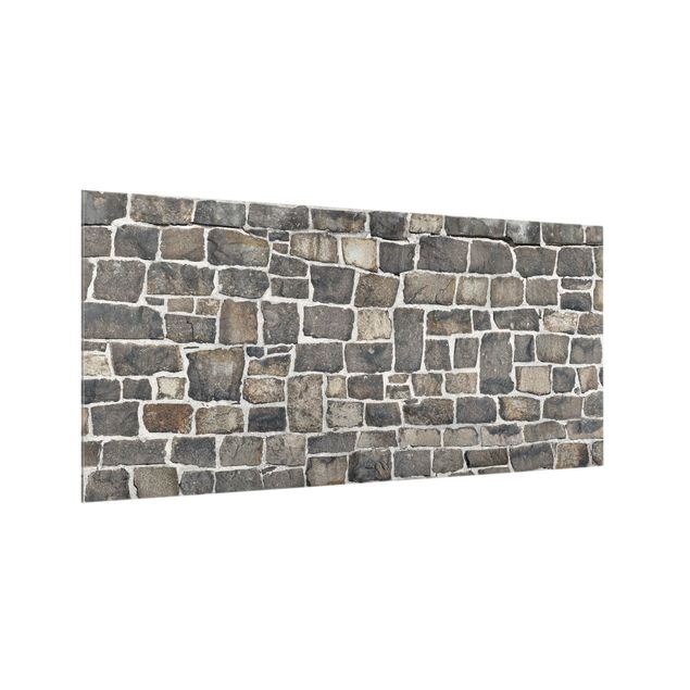 Stone splashback kitchen Crushed Stone Wallpaper Stone Wall