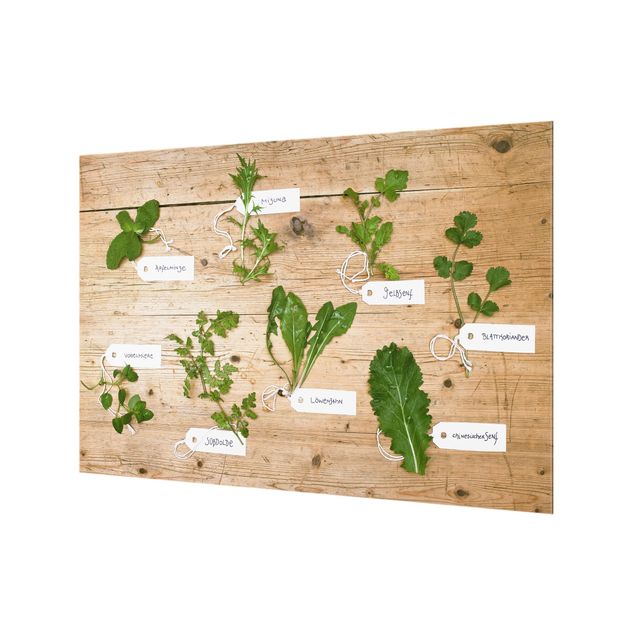 Glass Splashback - Herbs With Labeling - Landscape 2:3