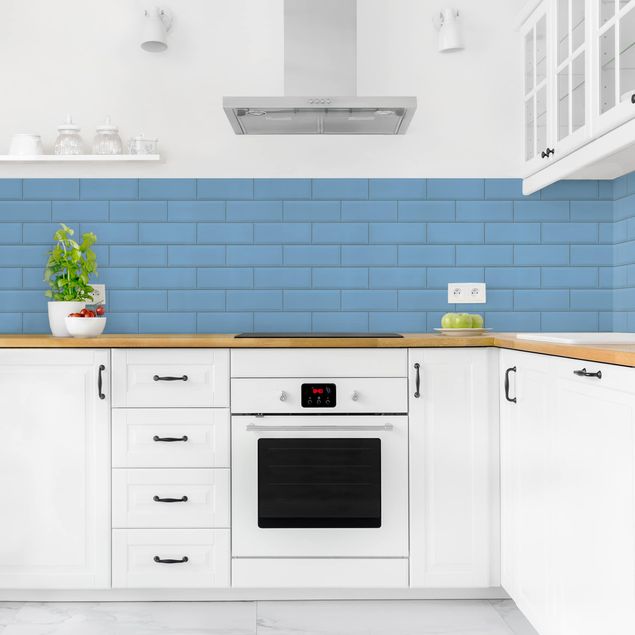 Kitchen splashback tiles Ceramic Tiles Blue
