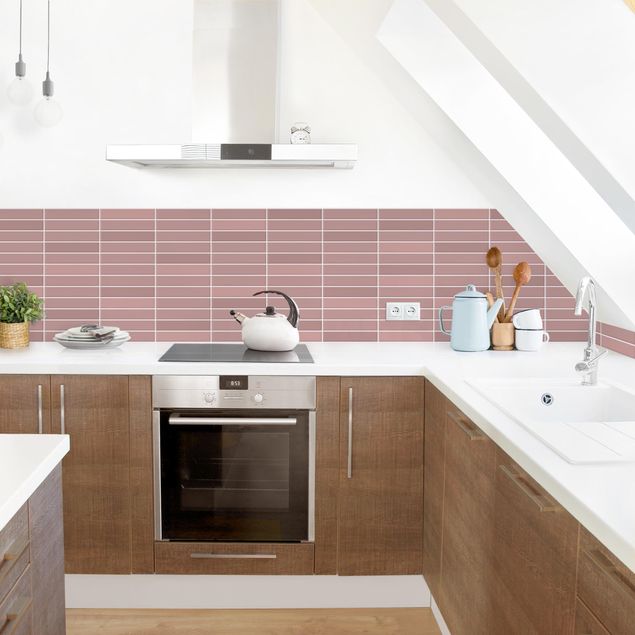 Kitchen Metro Tiles - Antique Pink