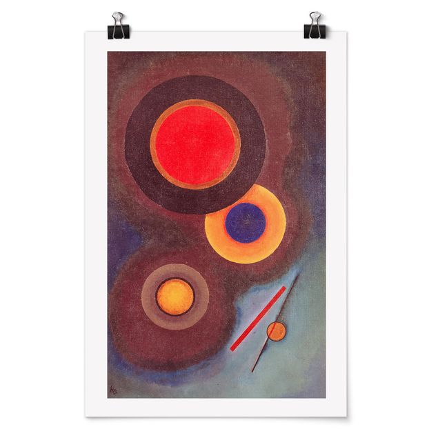 Art posters Wassily Kandinsky - Circles And Lines